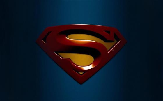 Super-Man logo, minimalism, Superman, red, illuminated, no people, HD wallpaper