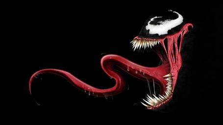 Marvel Venom illustration, Spider-Man, Marvel Comics, tongues, HD wallpaper