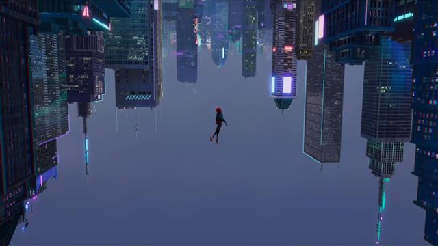 high-rise buildings, Spider-Man, skyscraper, neon lights, Miles Morales, HD wallpaper