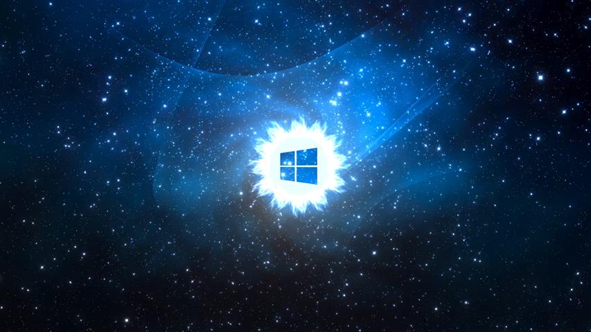 Microsoft Windows 10 digital wallpaper, space, emblem, operating system, HD wallpaper