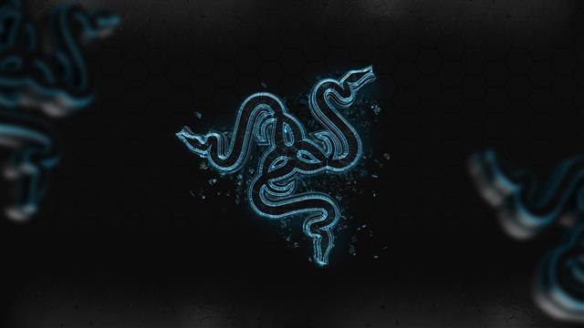 Black and blue Razer logo, razer logo, computers, 1920x1080, HD wallpaper