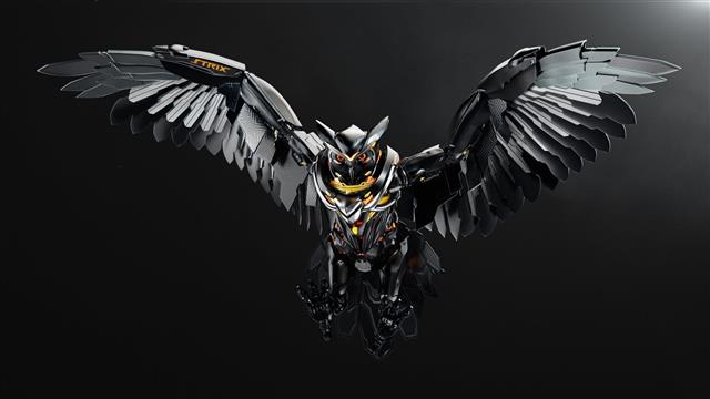 mecha owl wallpaper, Technology, Asus, Robot, flying, spread wings, HD wallpaper