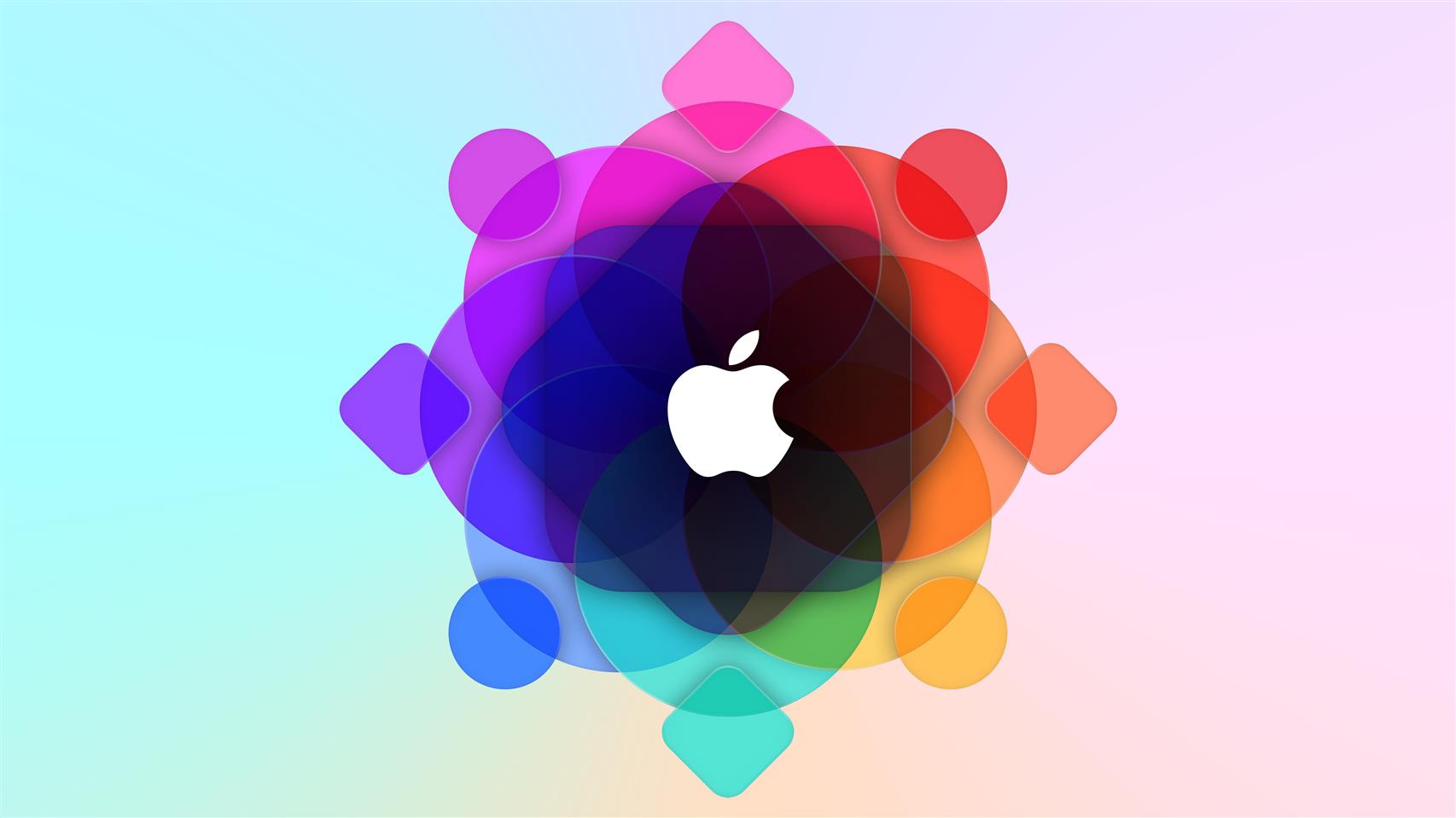 Apple logo, mac, wwdc, multi colored, studio shot, no people, HD wallpaper