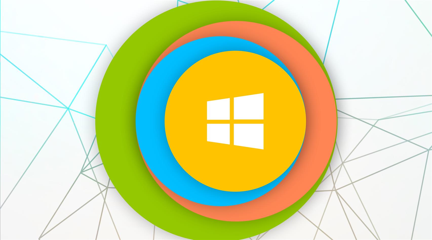 Windows, Microsoft Windows logo, Windows 10, art, geometric shape, HD wallpaper