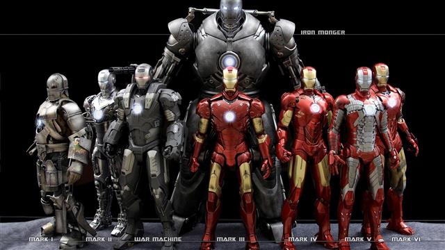 Iron Man movie poster, Marvel Comics, armor, Iron Monger, War Machine, HD wallpaper