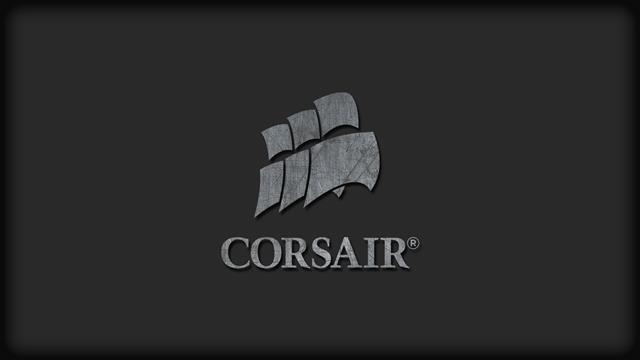 white Corsair logo, technology, computer, simple background, typography, HD wallpaper