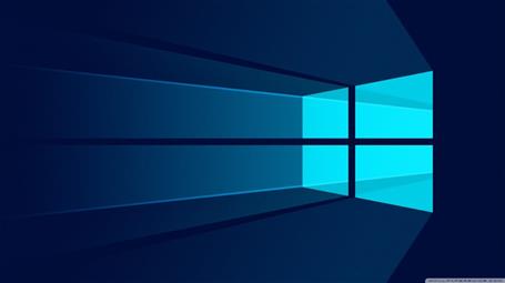 Microsoft logo, Windows 10, minimalism, operating system, blue, HD wallpaper