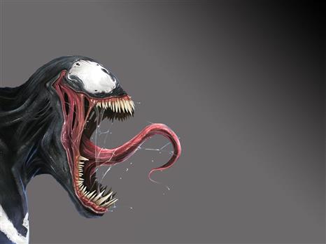 Marvel Venom illustration, Spider-Man, Marvel Comics, studio shot, HD wallpaper