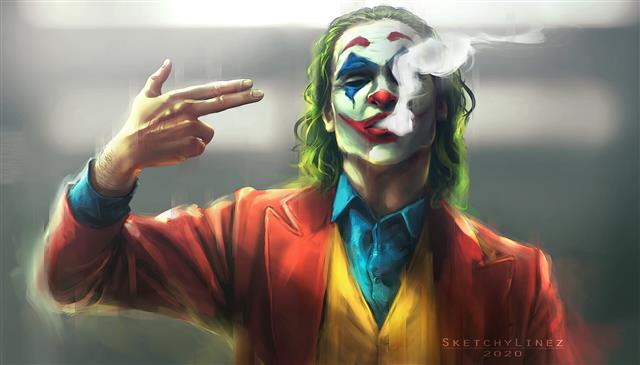 Joker, Joker (2019 Movie), Joaquin Phoenix, fan art, drawing, HD wallpaper