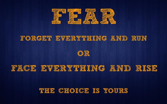 fear forget everything and run text, quote, motivational, communication, HD wallpaper