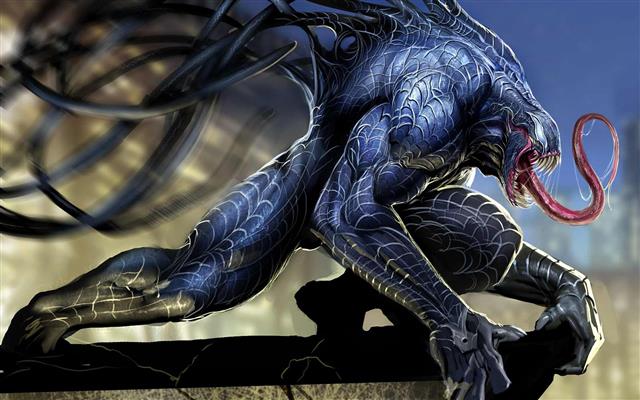 Marvel Venom wallpaper, comics, Marvel Comics, futuristic, fantasy, HD wallpaper