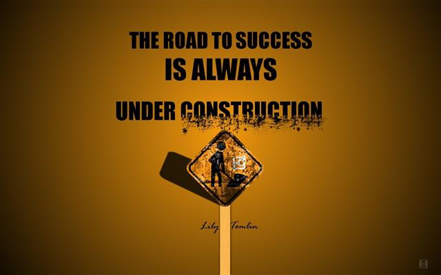 black text on brown background, lily, quotes, roads, signs, success, HD wallpaper