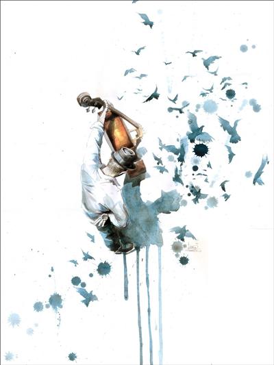 musicians men digital art minimalism simple contrabass music painting birds white background artwork paint splatter hat portrait display watercolor, HD wallpaper