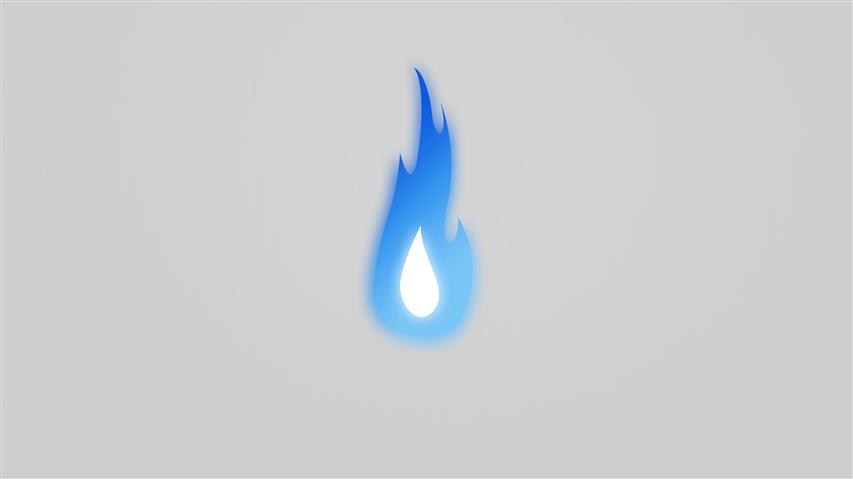 blue flame wallpaper, fire, minimalism, simple background, digital art, HD wallpaper