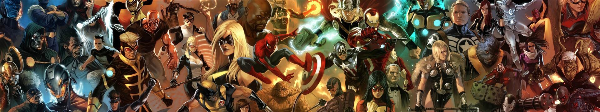 Marvel Universe Super Heroes illustration, assorted superhero poster, HD wallpaper