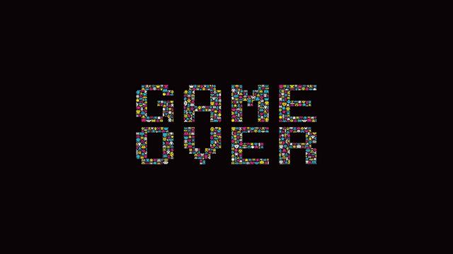 Game over illustration, video games, Space Invaders, black background, HD wallpaper