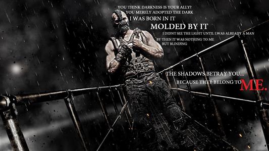 profile of man wallpaper with text overlay, anime, movies, The Dark Knight Rises, HD wallpaper