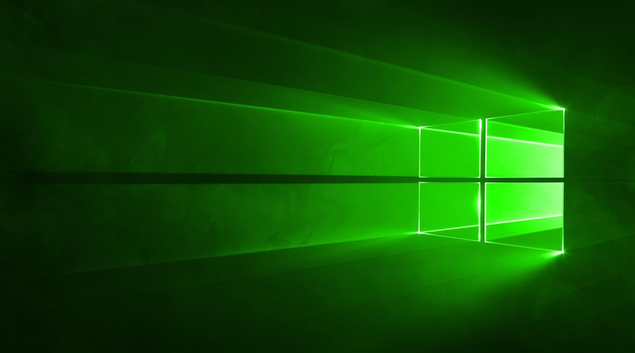 Windows 10 Green, Windows logo, green color, illuminated, light - natural phenomenon, HD wallpaper