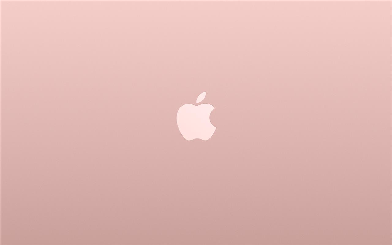 logo, apple, pink, rose, gold, white, minimal, illustration, HD wallpaper