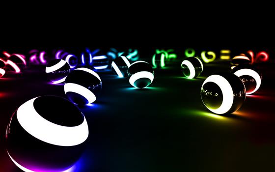 assorted-color sphere light lot, glowing, abstract, colorful, HD wallpaper