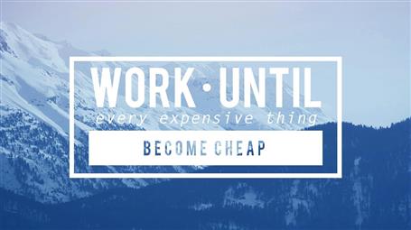 Typography, Motivational, Simple Background, Landscape, work until become cheap, HD wallpaper
