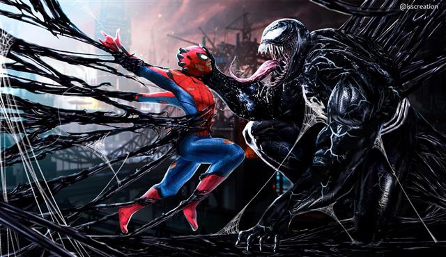 Tom Hardy, Venom, Peter Parker, Spider Man, Eddie Brock, Tom Holland, HD wallpaper