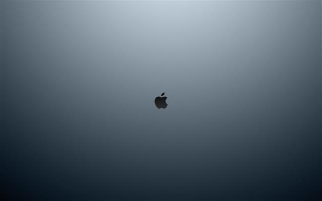 Apple logo, minimalism, texture, computers, grey background, style, HD wallpaper