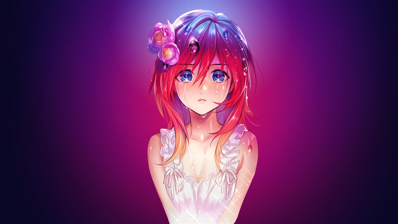 red-haired female anime character digital wallpaper, anime girls, HD wallpaper