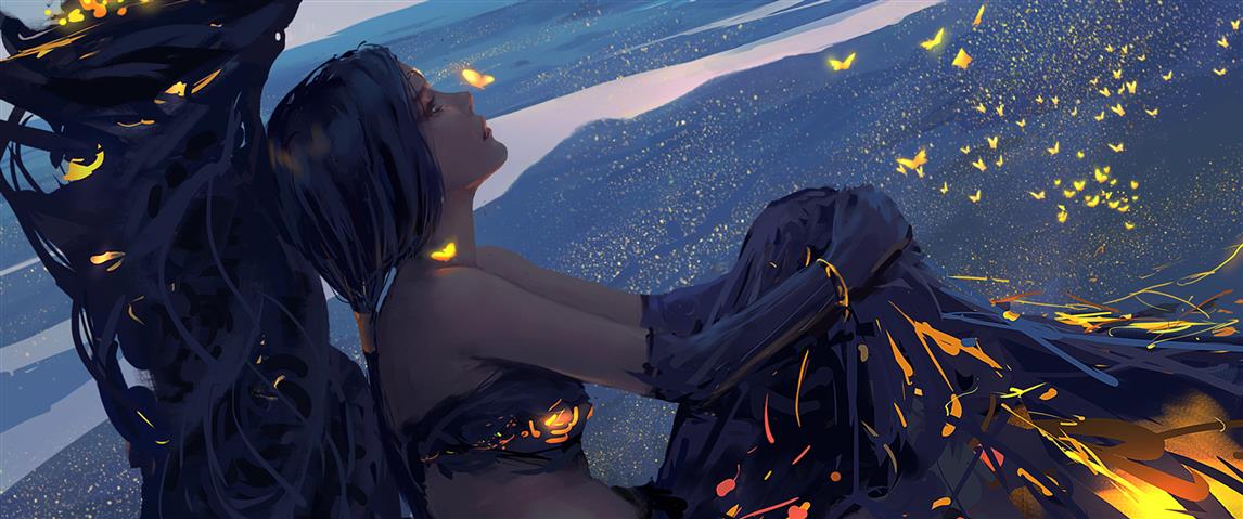 black-haired female character illustration, anime girls, Anime Game, HD wallpaper