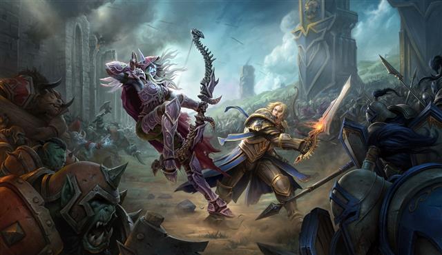 battlefield, sword, World of Warcraft, fantasy, game, magic, HD wallpaper