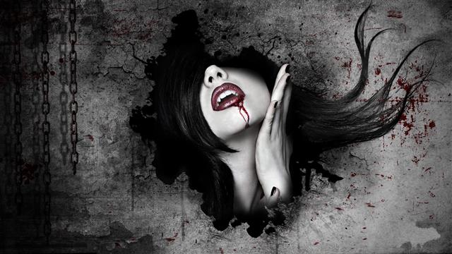 1920x1080 px art blood Dark face fantasy Gothic horror vampires women Nature Trees HD Art, HD wallpaper