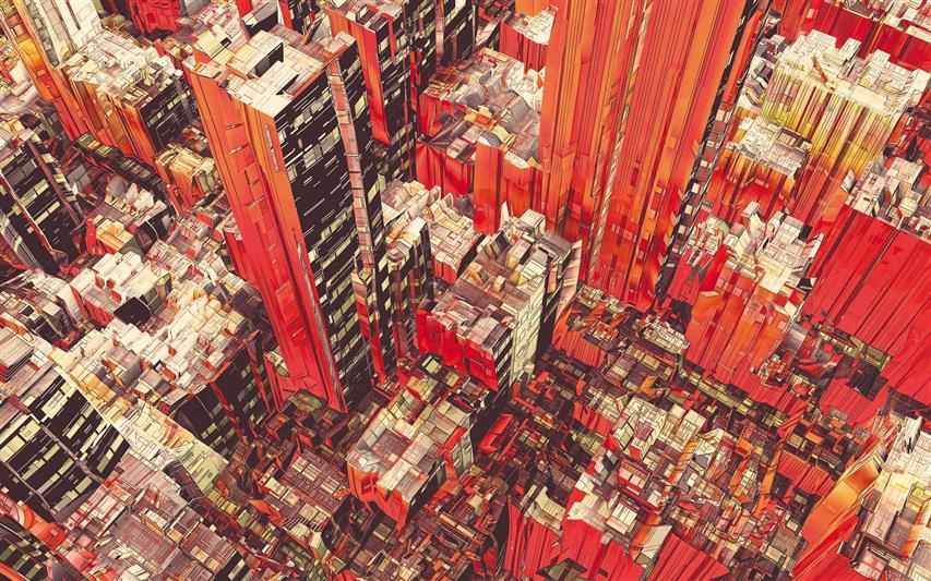 Architecture, Digital Art, Cityscape, Artwork, Atelier Olschinsky, City, Skyscraper, Building, HD wallpaper