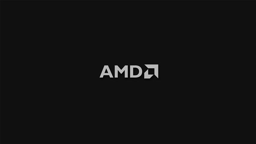 AMD, black background, minimalism, logo, text, communication, HD wallpaper