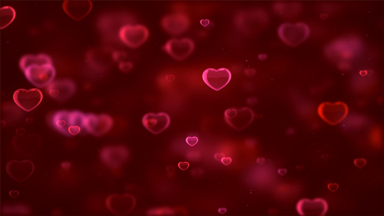 Love Hearts Red Background 4K, HD wallpaper