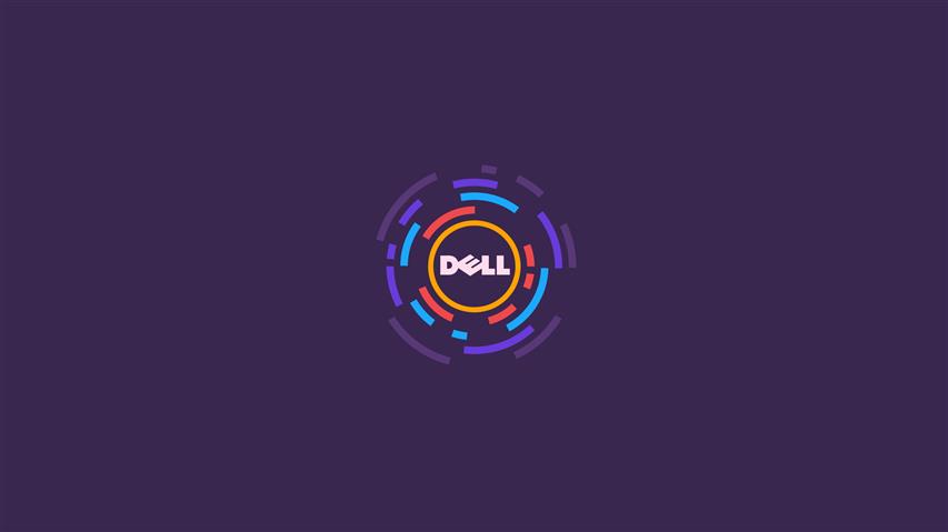 purple, minimalism, purple background, simple, Dell, HD wallpaper