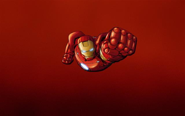 Iron Man clip art, red, steel, marvel, comic, indoors, colored background, HD wallpaper