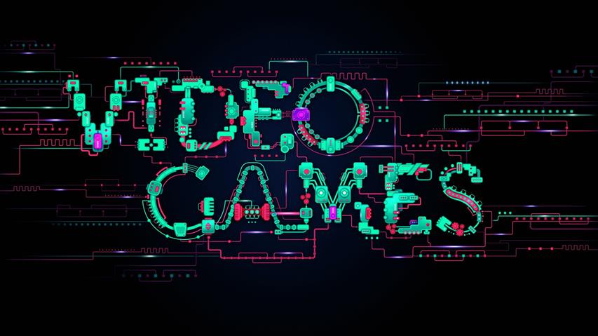 Video games illustration, typography, technology, circuits, simple background, HD wallpaper