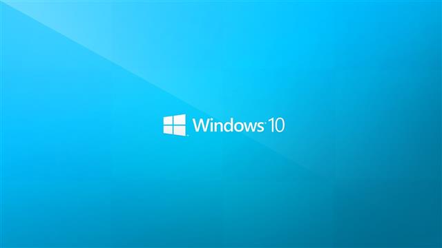 Windows 10, Minimalism, Logo, Typography, Blue Background, HD wallpaper