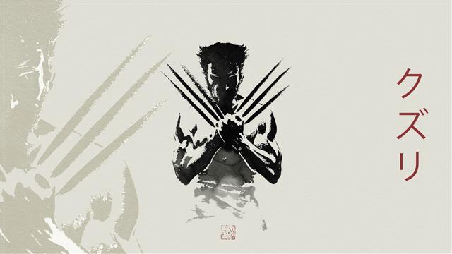 Wolverine sketch, artwork, kanji, superhero, simple background, HD wallpaper