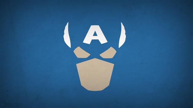 Captain America minimalist wallpaper, Marvel Comics, hero, Blo0p, HD wallpaper