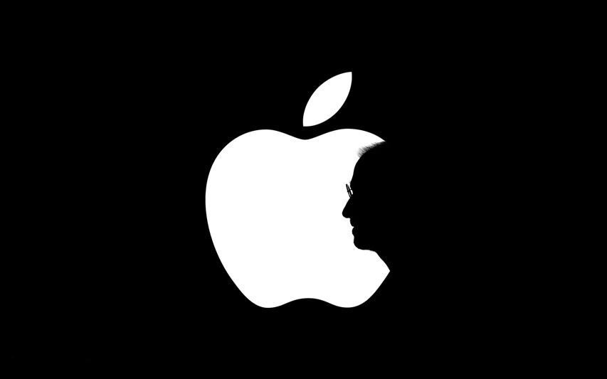 apple inc monochrome steve jobs logos black background Technology Apple HD Art, HD wallpaper