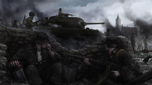 1920x1080 px Tank war World War II Space Other HD Art, HD wallpaper