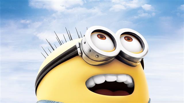minions, Despicable Me, cloud - sky, yellow, day, low angle view, HD wallpaper