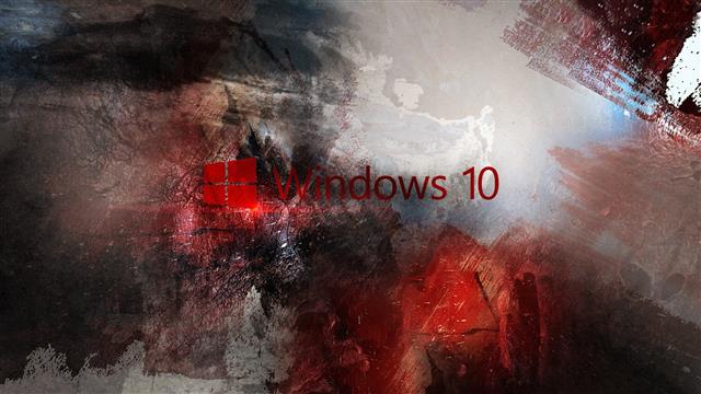 Windows 10 logo, computer, Wallpaper, red, hi-tech, operating system, HD wallpaper