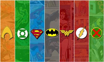 DC Justice League illustration, Comics, Aquaman, Batman, Bruce Wayne, HD wallpaper