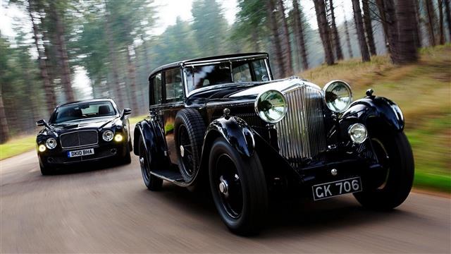 1920x1080 px Bentley Bentley Mulsanne car Classic Car forest Motion Blur old Car road Trees vehicle Nature Lakes HD Art, HD wallpaper