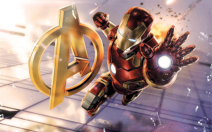 Marvel Avengers Iron-Man digital wallpaper, Iron Man, broken glass, HD wallpaper