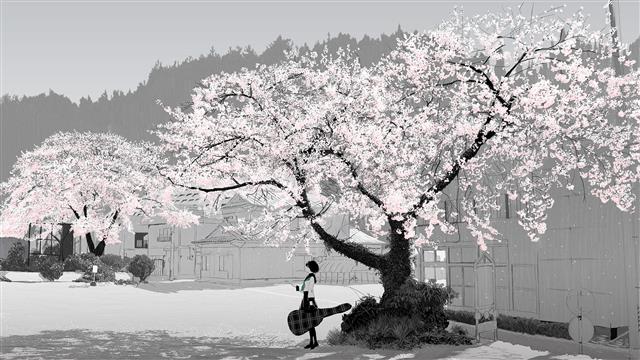 female anime character, cherry blossom, anime girls, artwork, HD wallpaper