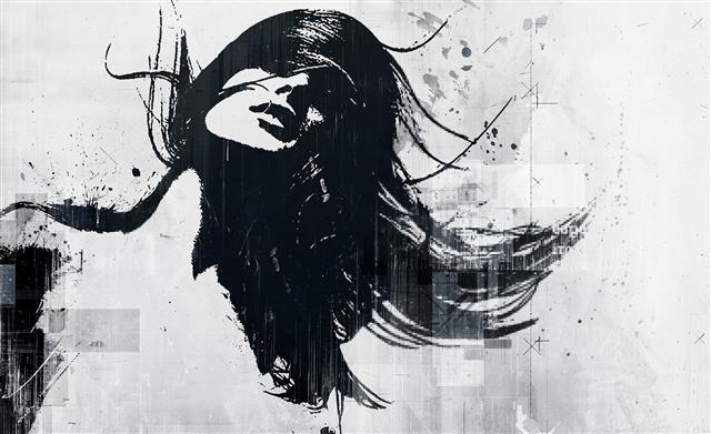 Closer, long haired person art, Artistic, Grunge, Dark, Girl, HD wallpaper