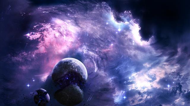 planet, universe, space art, nebula, fantasy art, science fiction, HD wallpaper